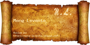 Meng Levente névjegykártya